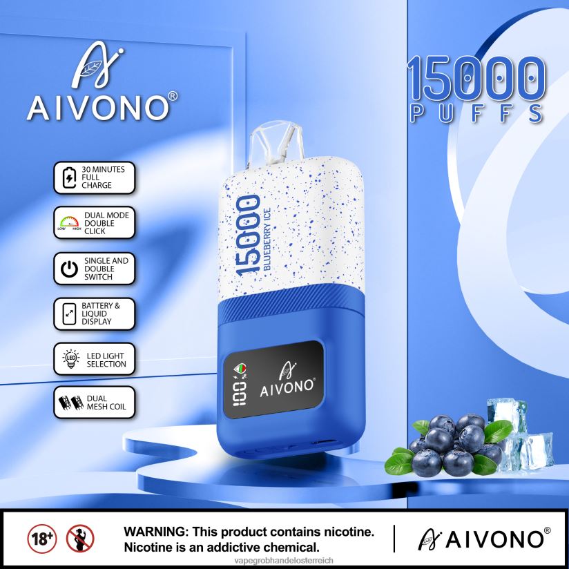 Aivono AIM magic 15000 Blaubeereis - F0TZ6868 Vape Kaufen Graz