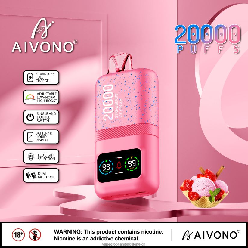 Aivono AIM magic 20000 Erdbeereis - F0TZ6880 Vape Österreich Preis