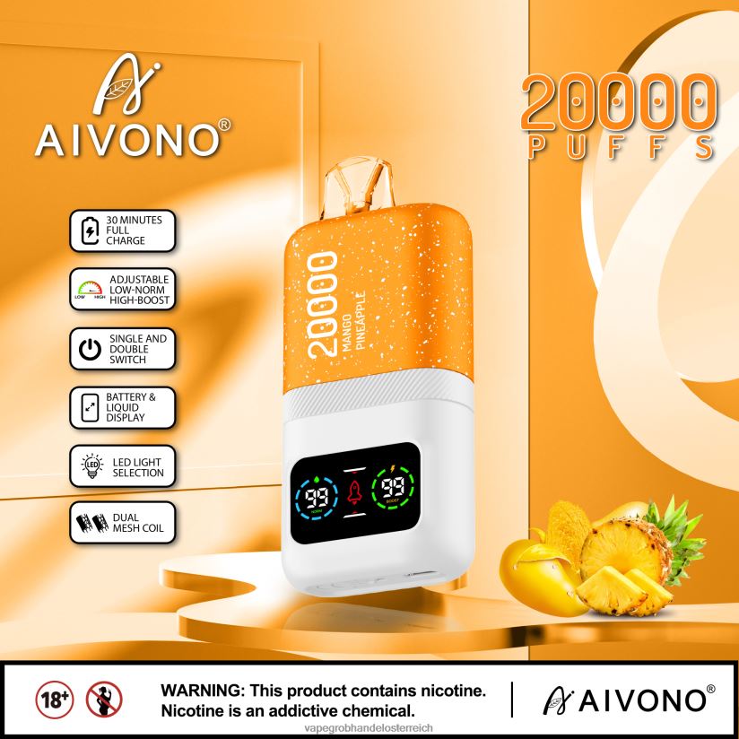 Aivono AIM magic 20000 Mango-Ananas - F0TZ6877 Vape Wien