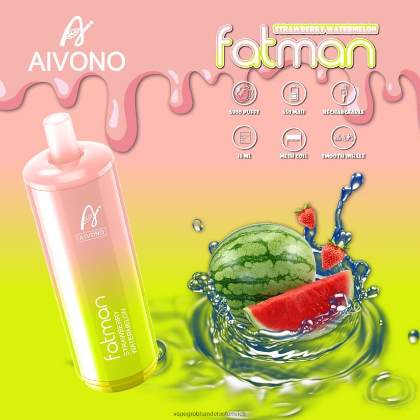 Aivono FATMAN 6800 Erdbeerwassermelone - F0TZ6830 Vape Großhändler