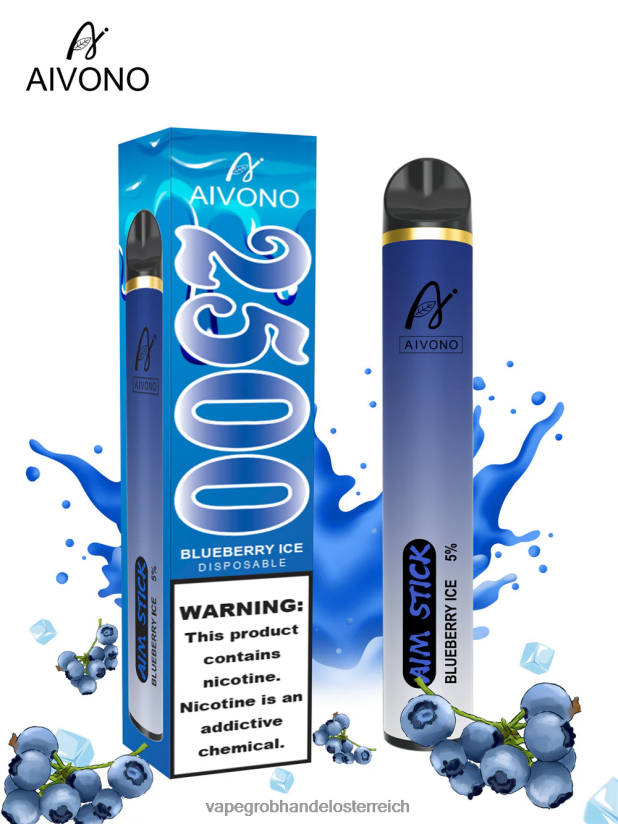 Aivono AIM STICK 2500 Blaubeereis - F0TZ68152 Vape Österreich Preis