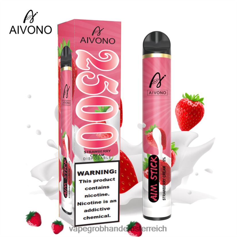 Aivono AIM STICK 2500 Erdbeercreme - F0TZ68155 Vape Kaufen Linz