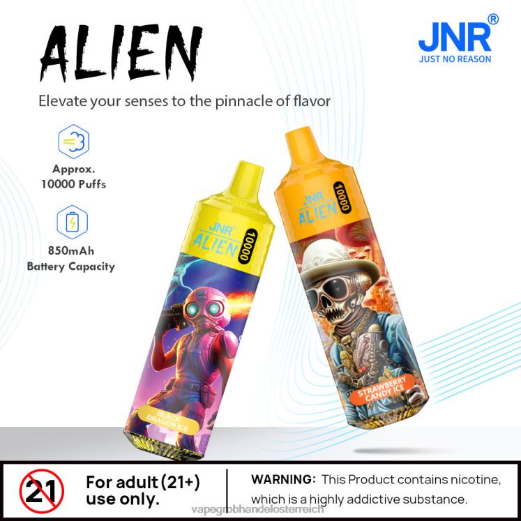 Vape Großhandel Preise Doppelapfel 4FVXR642 JNR ALIEN